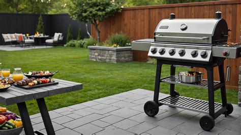 Personnes faisant un barbecue sur la terrasse d'une villa tropicale