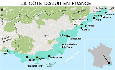 Paysage de la Côte d'Azur avec mer turquoise et vignobles