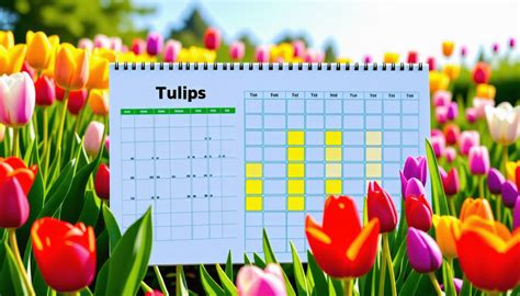 Calendrier de floraison des tulipes