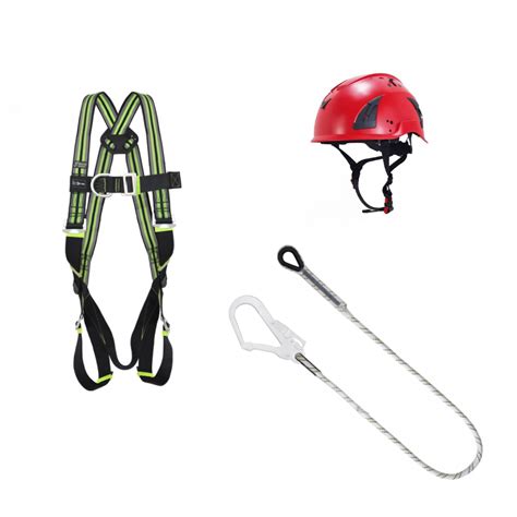 Équipement de sécurité d'un élagueur, incluant casque et harnais