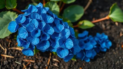 Hortensia bleu intense