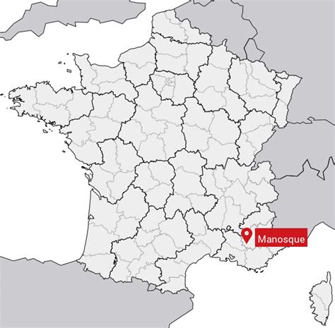 Carte de Manosque avec localisation de l'Apparthotel