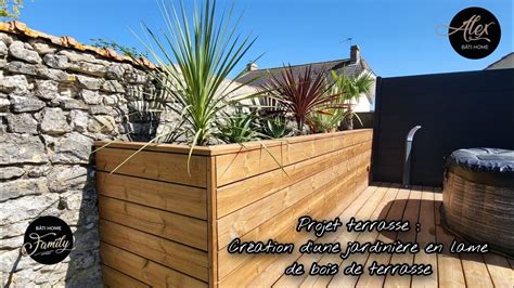 Schéma d'assemblage d'une jardinière en lames de terrasse
