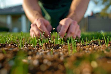 Jeunes pousses de gazon nécessitant une protection