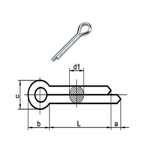 Illustration d'une goupille de fixation de fraise sur un arbre de motoculteur