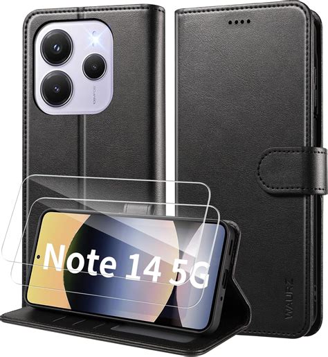 Xiaomi Redmi Note 5 avec étui portefeuille ouvert