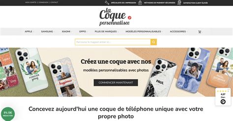 Exemple de personnalisation de coque sur le site Cokitec