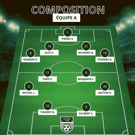 Illustration thématique montrant une équipe de football virtuelle sur un écran de smartphone