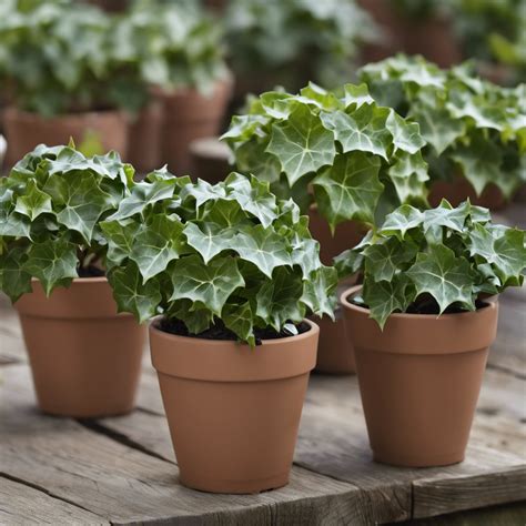 Lierre en pot avec des feuilles jaunies et sèches