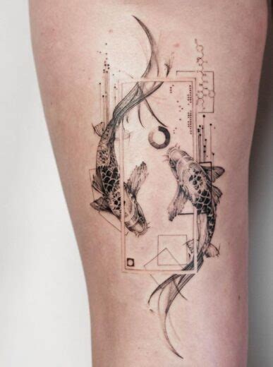 carpe koi et dragon tatouage