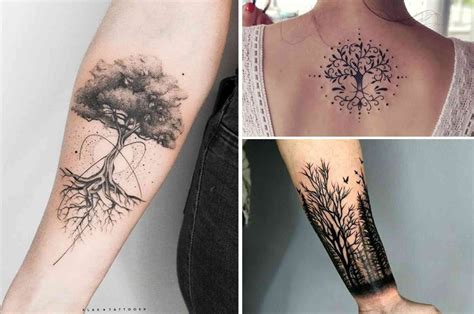 tatouage arbre japonais pin bambou