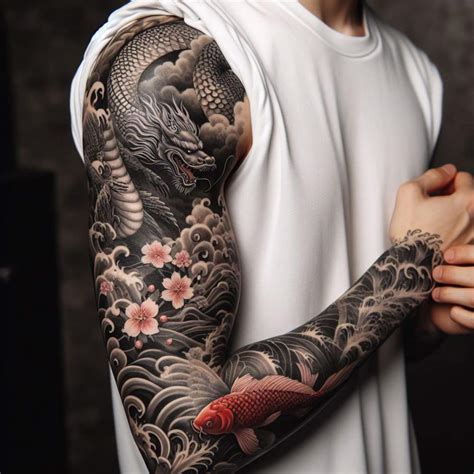 tatouage japonais détails et ombres