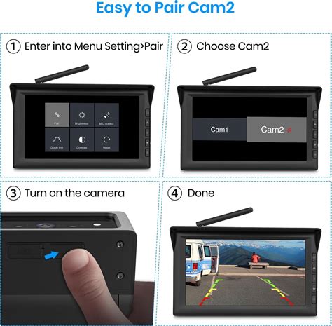 Interface de la console tactile montrant les paramètres de guidage et la vue caméra