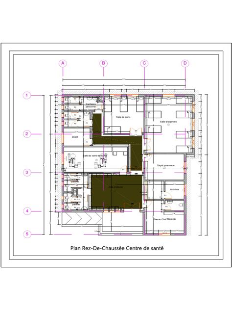 Plan architectural d'un hôtel de chaîne standardisée des années 1990
