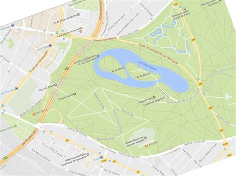 Carte simplifiée montrant l'accès à la Pelouse de Reuilly via la ligne 8 du métro