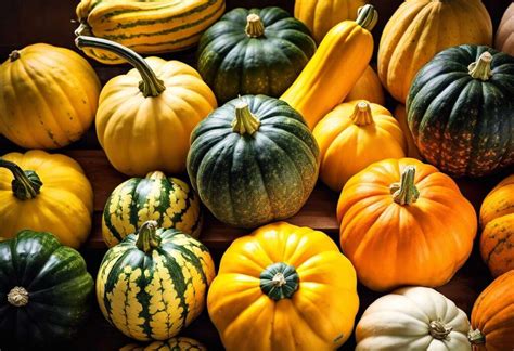 Diversité des formes et couleurs des courges au potager