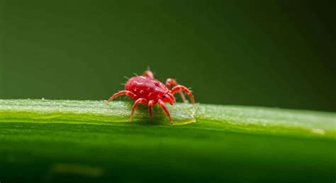 Photo macro montrant des toiles d'araignées rouges sur le revers d'une feuille de bonsaï