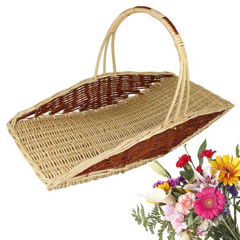 Panier de cueillette en osier pour fleurs et asperges