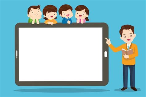 enseignant en ligne sur une tablette