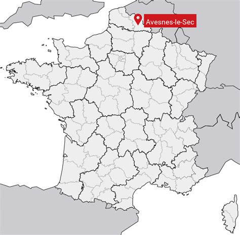 Carte de la commune d'Avesnes avec le restaurant Le Framboisier et la caserne des pompiers