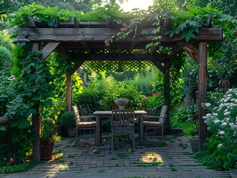 Jardin ombragé avec des hortensias blancs