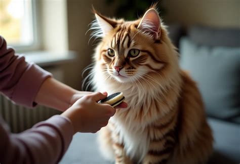 Chat avec des nœuds dans le pelage