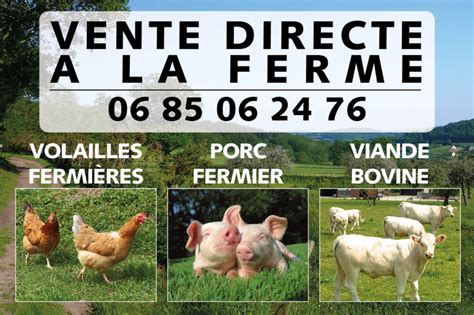 Panneau indicatif de vente directe à la ferme