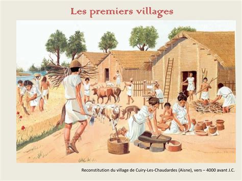 Reconstitution d'un village néolithique