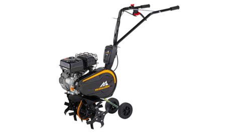Motobineuse thermique McCulloch MFT44-100 en action dans un potager