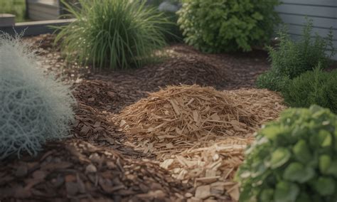 Illustration de différents types de paillage dans un jardin