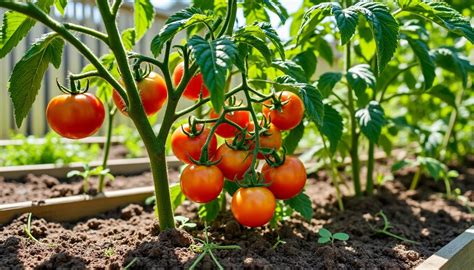tomates mûres sur pied au soleil