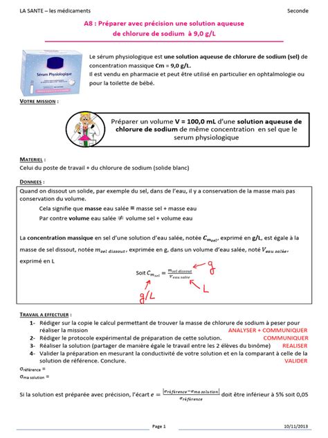 Préparation d'une solution saline pour désherbage