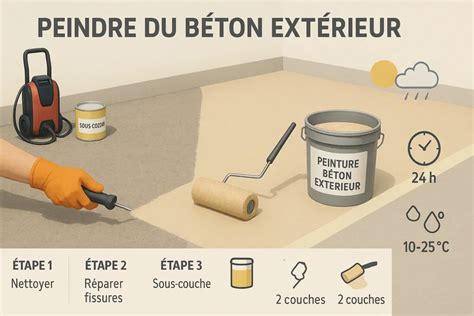 étapes de préparation du béton avant peinture