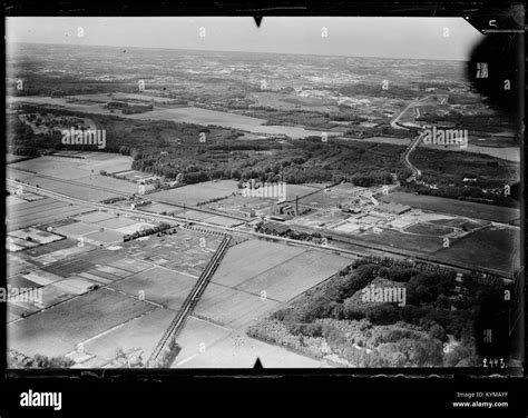 Vue aérienne historique des premières serres de Champenoux en 1962