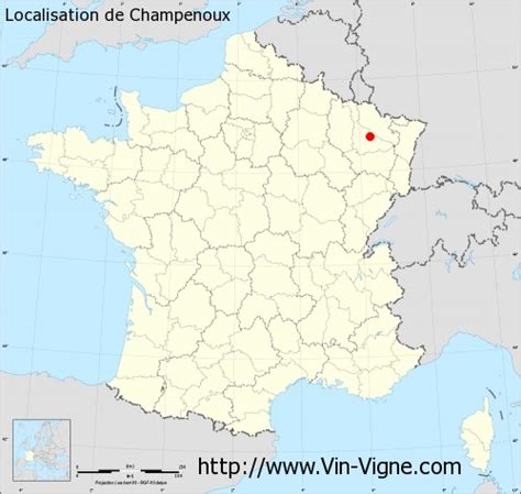 Carte géographique de Champenoux et de l'emplacement de Décor'Jardin