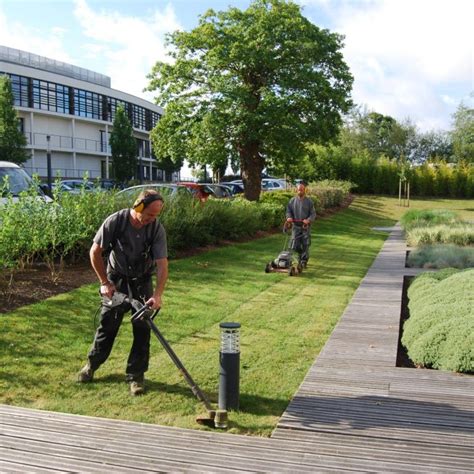 Agent d'entretien d'espaces verts travaillant dans un parc public