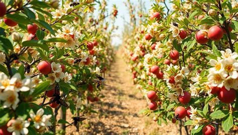 Illustration des bonnes et mauvaises associations d'arbres fruitiers