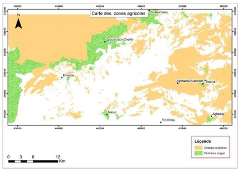 Carte des zones agricoles propices à l'épandage de boues fertilisantes
