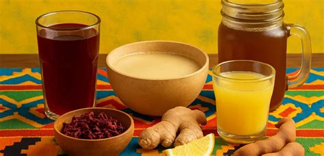 Assortiment de boissons traditionnelles égyptiennes