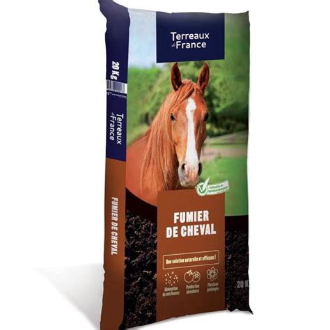 Sac de fumier de cheval granulé et pelle