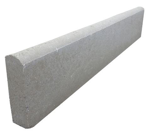 Exemple de bordure en béton gris posée en bordure d'allée