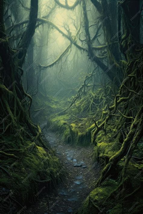 Sentier de randonnée serpentant à travers une forêt dense