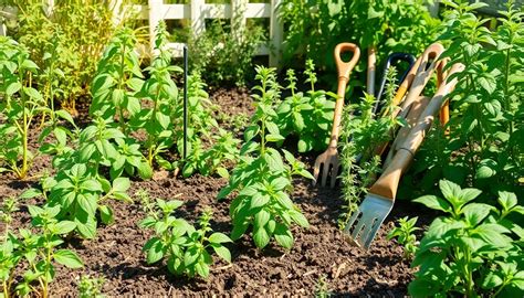 Sélection de plantes aromatiques dans des sacs de culture