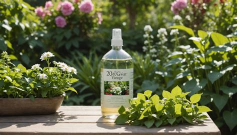 Vinaigre blanc dans un jardin