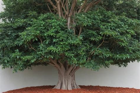 Ficus benjamina bonsaï en gros plan