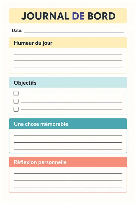 Exemple de journal de bord pour projet tutoré