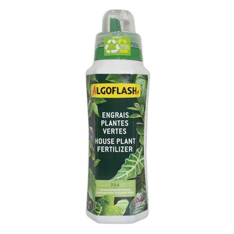 Flacon d'engrais liquide Algoflash pour plantes vertes avec bouchon doseur