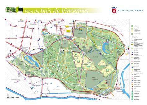 Plan détaillé du bois de Vincennes