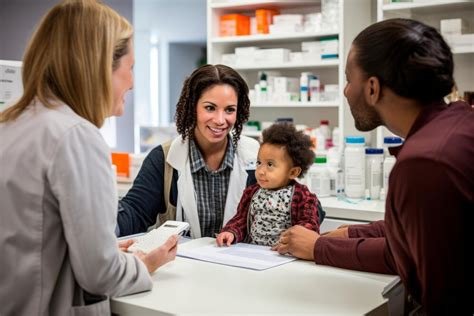 Parents discutant avec un professionnel de santé