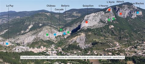 Carte des sites d'escalade en Belledonne